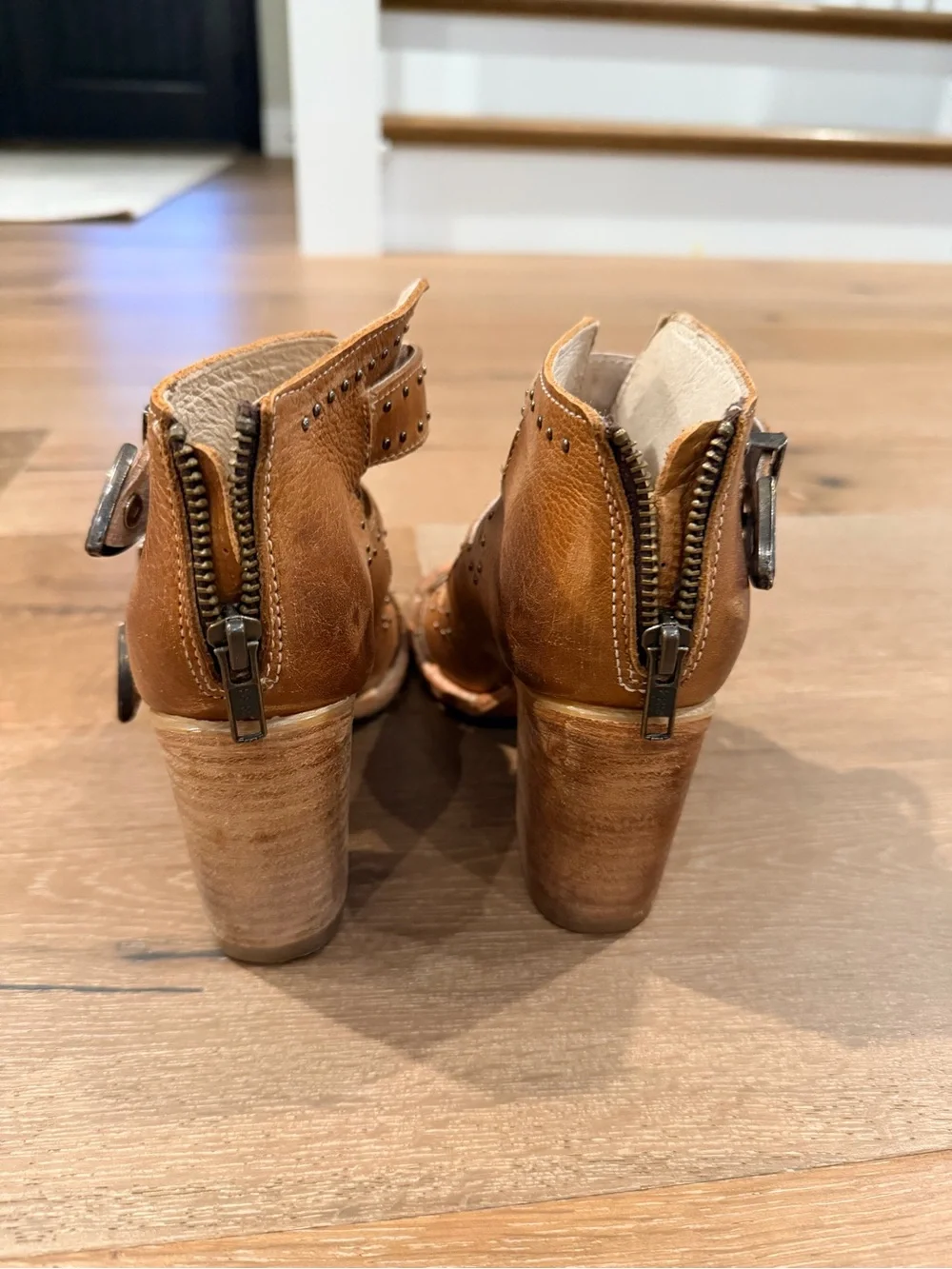 freebird Black and Brown Leather Slip-On Shoe with Embossed Logo